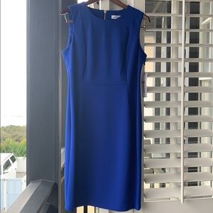Calvin Klein dark blue business dress with zipper